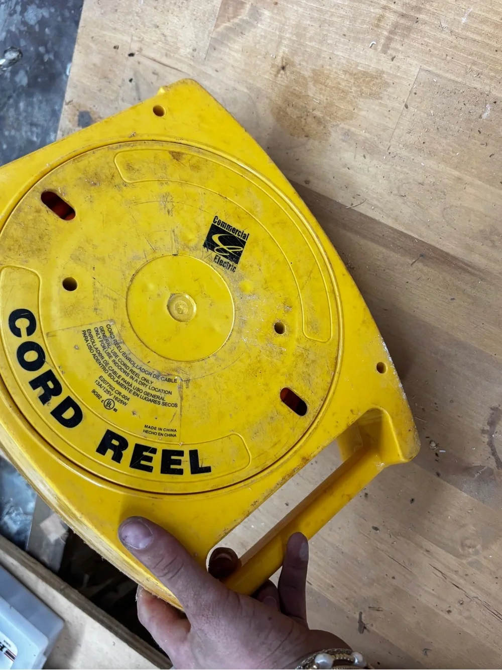 Cord Reel Power Extension - Yellow